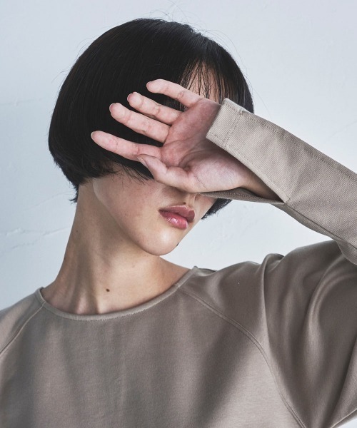 lautreamont BLEUBLANC(ロートレアモンブルーブラン)の「<lautreamont BLEUBLANC>パワショルポンチカットソー≪洗濯機で洗える≫(Tシャツ/カットソー・レディース・ブラック/ベージュ・9号)」の14枚目の写真