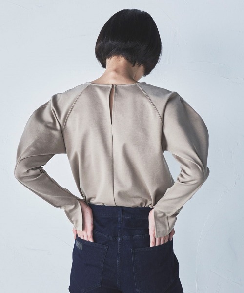 lautreamont BLEUBLANC(ロートレアモンブルーブラン)の「<lautreamont BLEUBLANC>パワショルポンチカットソー≪洗濯機で洗える≫(Tシャツ/カットソー・レディース・ブラック/ベージュ・9号)」の17枚目の写真