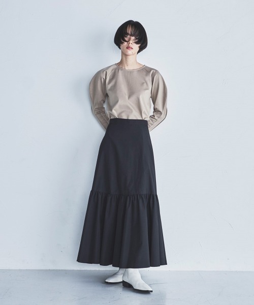 lautreamont BLEUBLANC(ロートレアモンブルーブラン)の「<lautreamont BLEUBLANC>パワショルポンチカットソー≪洗濯機で洗える≫(Tシャツ/カットソー・レディース・ブラック/ベージュ・9号)」の22枚目の写真