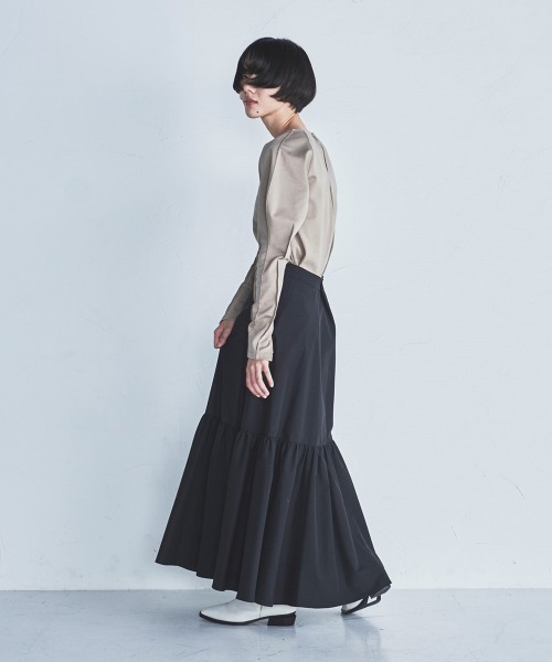 lautreamont BLEUBLANC(ロートレアモンブルーブラン)の「<lautreamont BLEUBLANC>パワショルポンチカットソー≪洗濯機で洗える≫(Tシャツ/カットソー・レディース・ブラック/ベージュ・9号)」の19枚目の写真