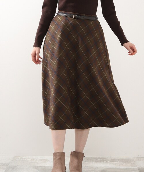 DRESKIP(ドレスキップ)の「◆フェイクウールシャギースカート(スカート・レディース・ベージュ系その他2/ダークブラウン系1/ブラック系1・04/03/02)」の2枚目の写真