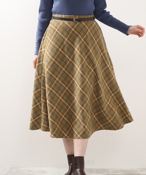 DRESKIP(ドレスキップ)の「◆フェイクウールシャギースカート(スカート・レディース・ベージュ系その他2/ダークブラウン系1/ブラック系1・04/03/02)」の3枚目の写真