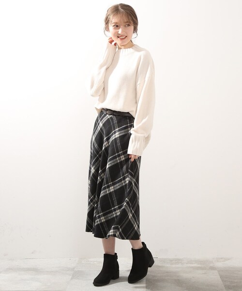 DRESKIP(ドレスキップ)の「◆フェイクウールシャギースカート(スカート・レディース・ベージュ系その他2/ダークブラウン系1/ブラック系1・04/03/02)」の8枚目の写真