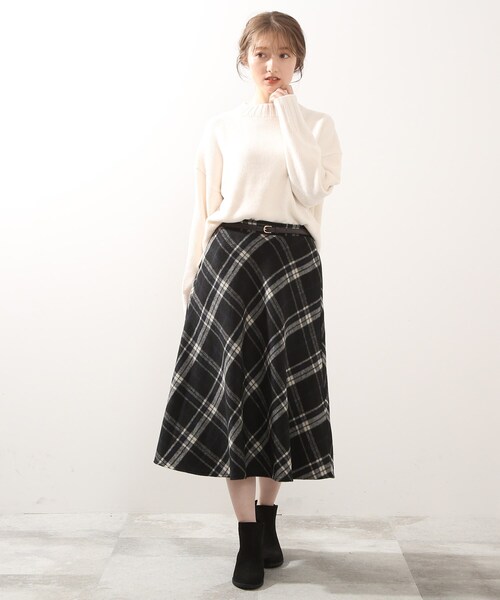 DRESKIP(ドレスキップ)の「◆フェイクウールシャギースカート(スカート・レディース・ベージュ系その他2/ダークブラウン系1/ブラック系1・04/03/02)」の9枚目の写真