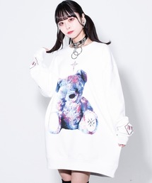 『TRAVAS TOKYO/トラバス トーキョー』Furry bear PO/くまプリントスウェットシャツ トレーナー