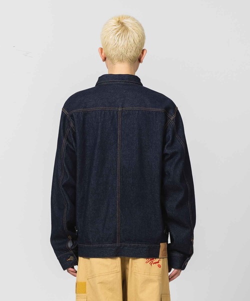 XLARGE（エクストララージ）の「DENIM WORK JACKET（デニムジャケット・メンズ・インディゴブルー/ブラック・S/M/L/XL）」の4枚目の写真