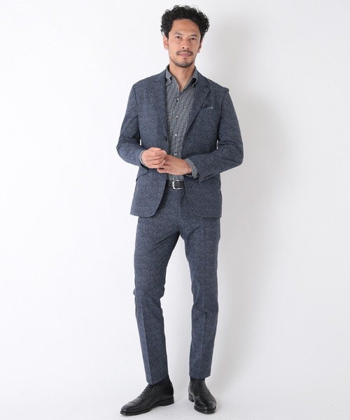 MEN'S BIGI（メンズビギ）の「【COOL DOTS】メランジプリントパンツ（その他パンツ・メンズ・ブラック/ベージュ/ネイビー・01/02/03/04）」の5枚目の写真