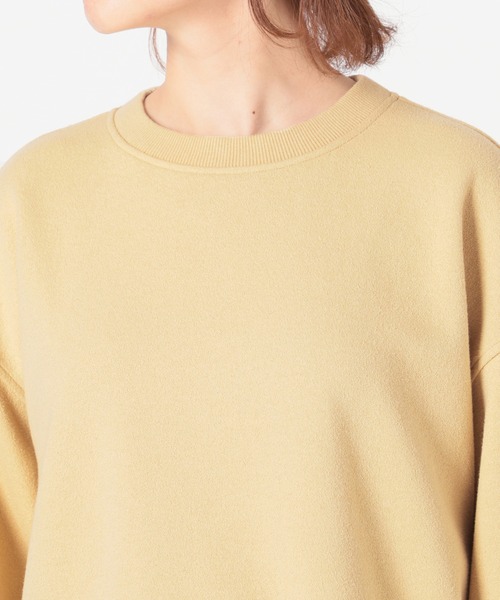 SLOBE IENA（スローブイエナ）の「ダブルフェイスジョーゼットクルーネックプルオーバー【洗濯機使用可能】◆（スウェット・レディース・グレー/イエロー/ナチュラル・FREE）」の14枚目の写真