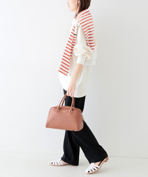 SLOBE IENA（スローブイエナ）の「ダブルフェイスジョーゼットクルーネックプルオーバー【洗濯機使用可能】◆（スウェット・レディース・グレー/イエロー/ナチュラル・FREE）」の9枚目の写真