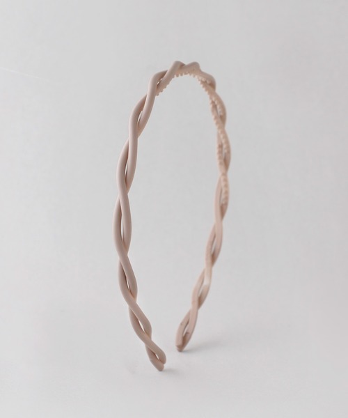 ANEMONE（アネモネ）の「マットツイストスリムカチューシャ（カチューシャ・レディース・ブラック/ベージュ・FREE）」の3枚目の写真