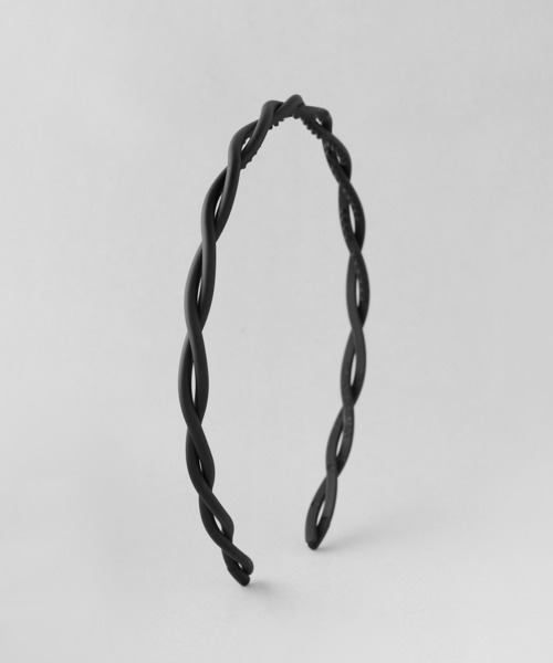 ANEMONE（アネモネ）の「マットツイストスリムカチューシャ（カチューシャ・レディース・ブラック/ベージュ・FREE）」の4枚目の写真