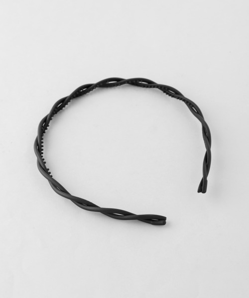 ANEMONE（アネモネ）の「マットツイストスリムカチューシャ（カチューシャ・レディース・ブラック/ベージュ・FREE）」の6枚目の写真