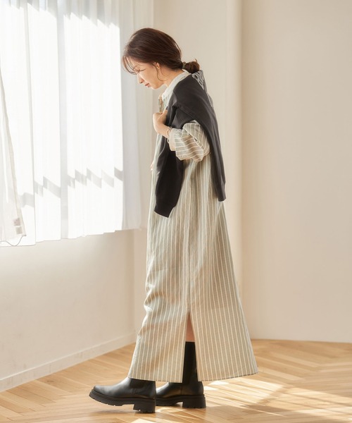 JOURNAL STANDARD(ジャーナルスタンダード)の「CARVIA BROAD シャツワンピース◆(ワンピース・レディース・ナチュラル/ブルー系その他/グリーン・S/M)」の7枚目の写真