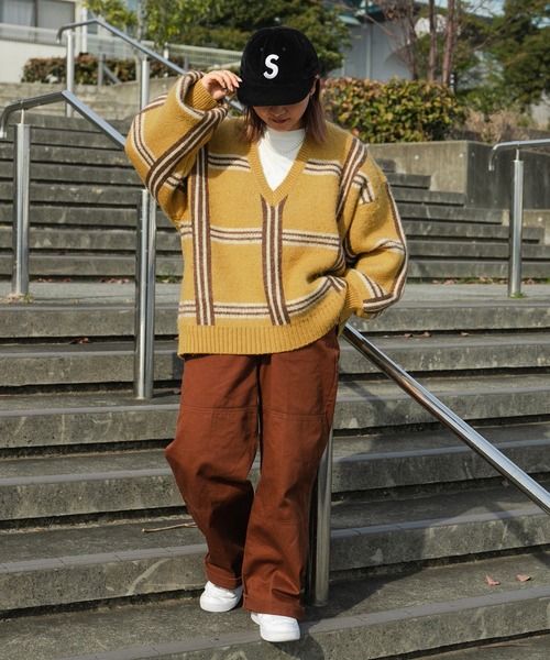 kutir（クティール）の「チェックアソートニット（ニット/セーター・レディース・カーキ/イエロー/オレンジ・FREE）」の8枚目の写真