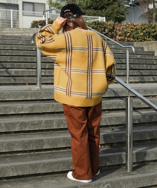 kutir（クティール）の「チェックアソートニット（ニット/セーター・レディース・カーキ/イエロー/オレンジ・FREE）」の18枚目の写真