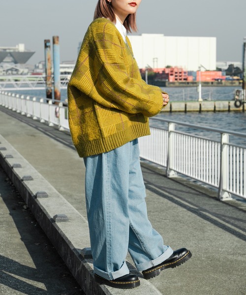 kutir（クティール）の「チェックアソートニット（ニット/セーター・レディース・カーキ/イエロー/オレンジ・FREE）」の16枚目の写真