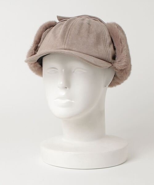 milsa（ミルサ）の「milsa/ミルサ 帽子 スエード イヤーフラップキャップ 118361213（キャップ・メンズ・ベージュ/ブラック/グレー/ブラウン・FREE）」の3枚目の写真