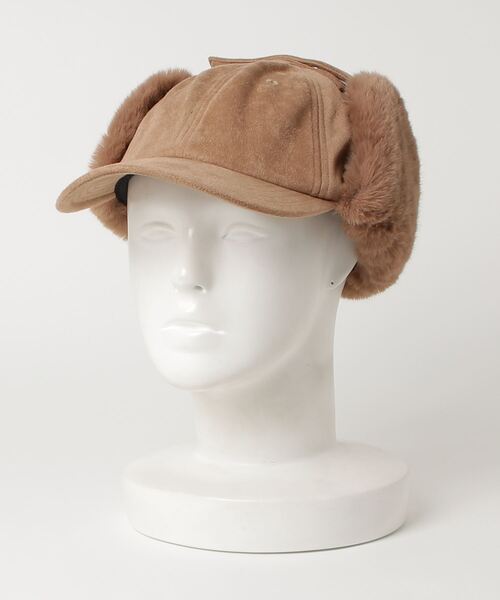 milsa（ミルサ）の「milsa/ミルサ 帽子 スエード イヤーフラップキャップ 118361213（キャップ・メンズ・ベージュ/ブラック/グレー/ブラウン・FREE）」の8枚目の写真