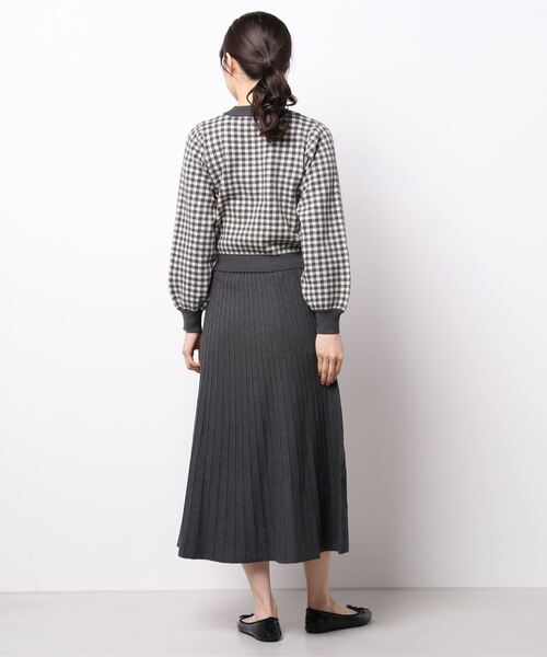 N.（N. Natural Beauty Basic）（エヌエヌナチュラルビューティーベーシック）の「ジャガードニットセットアップ（ワンピース・レディース・グリーン系その他2/グレー系その他・MEDIUM）」の3枚目の写真