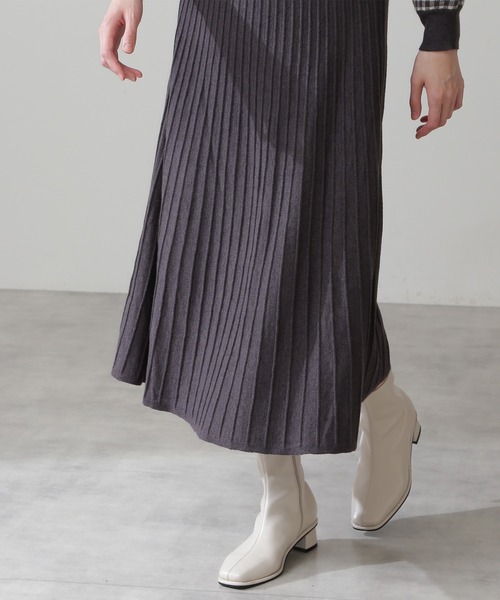 N.（N. Natural Beauty Basic）（エヌエヌナチュラルビューティーベーシック）の「ジャガードニットセットアップ（ワンピース・レディース・グリーン系その他2/グレー系その他・MEDIUM）」の15枚目の写真