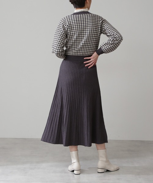 N.（N. Natural Beauty Basic）（エヌエヌナチュラルビューティーベーシック）の「ジャガードニットセットアップ（ワンピース・レディース・グリーン系その他2/グレー系その他・MEDIUM）」の13枚目の写真