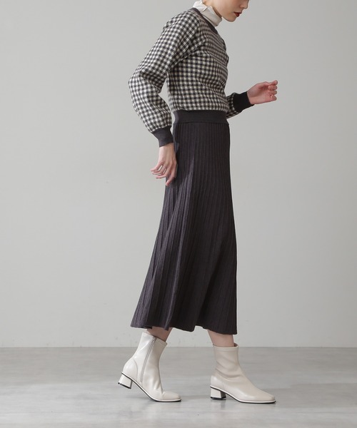 N.（N. Natural Beauty Basic）（エヌエヌナチュラルビューティーベーシック）の「ジャガードニットセットアップ（ワンピース・レディース・グリーン系その他2/グレー系その他・MEDIUM）」の12枚目の写真