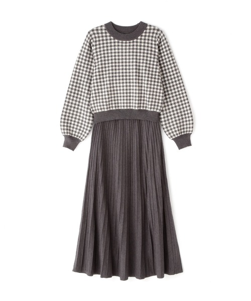 N.（N. Natural Beauty Basic）（エヌエヌナチュラルビューティーベーシック）の「ジャガードニットセットアップ（ワンピース・レディース・グリーン系その他2/グレー系その他・MEDIUM）」の18枚目の写真