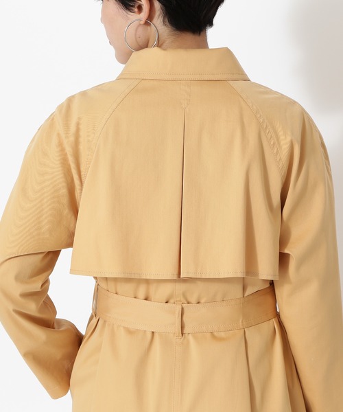 NATURAL BEAUTY BASIC（ナチュラルビューティーベーシック）の「スタンドネックコート（ステンカラーコート・レディース・オレンジ/ベージュ/ブルー・MEDIUM/SMALL）」の10枚目の写真