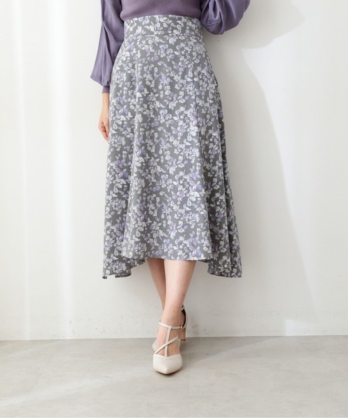 PROPORTION BODY DRESSING（プロポーションボディドレッシング）の「ぼかしフラワーイレヘムスカート / 1212120207（スカート・レディース・グレー/ネイビー/ベージュ・SMALL/MEDIUM）」の5枚目の写真