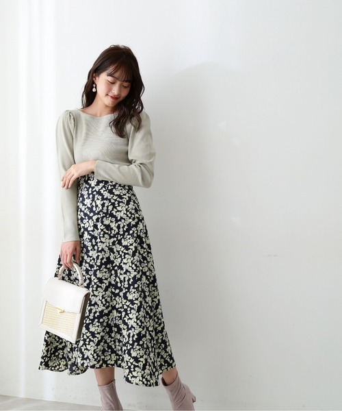 PROPORTION BODY DRESSING（プロポーションボディドレッシング）の「ぼかしフラワーイレヘムスカート / 1212120207（スカート・レディース・グレー/ネイビー/ベージュ・SMALL/MEDIUM）」の11枚目の写真