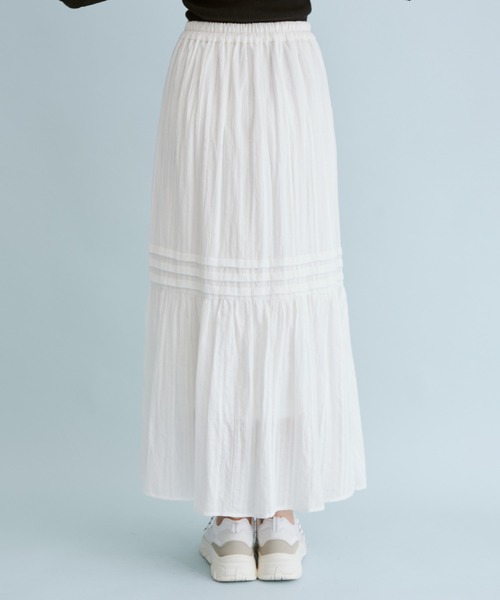 VIS（ビス）の「からみレースティアードスカート（スカート・レディース・ホワイト/ブラック・S/M）」の7枚目の写真