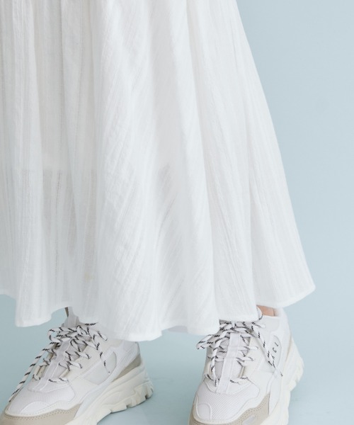 VIS（ビス）の「からみレースティアードスカート（スカート・レディース・ホワイト/ブラック・S/M）」の4枚目の写真