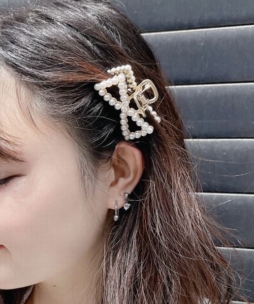 lilLilly(リルリリー)の「リボンへアクリップ(2個セット)(バレッタ/ヘアクリップ・レディース・ゴールド系その他/ゴールド系その他2・FREE)」の10枚目の写真