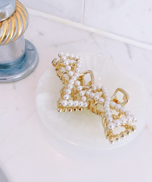 lilLilly(リルリリー)の「リボンへアクリップ(2個セット)(バレッタ/ヘアクリップ・レディース・ゴールド系その他/ゴールド系その他2・FREE)」の8枚目の写真