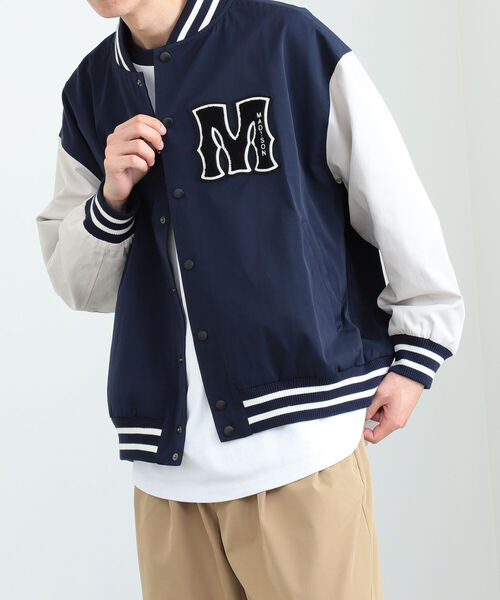 BEAMS HEART(ビームスハート)の「BEAMS HEART / ポリエステル コットン ビッグ スタジャン(スタジャン・メンズ・グレイッシュベージュ/ネイビー・SMALL/MEDIUM/LARGE)」の11枚目の写真