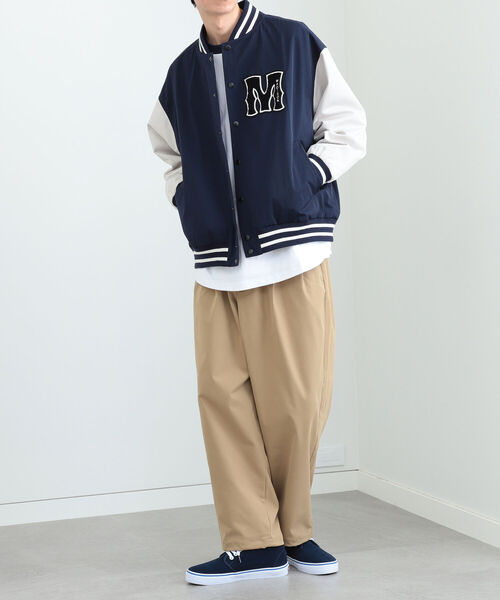 BEAMS HEART(ビームスハート)の「BEAMS HEART / ポリエステル コットン ビッグ スタジャン(スタジャン・メンズ・グレイッシュベージュ/ネイビー・SMALL/MEDIUM/LARGE)」の12枚目の写真