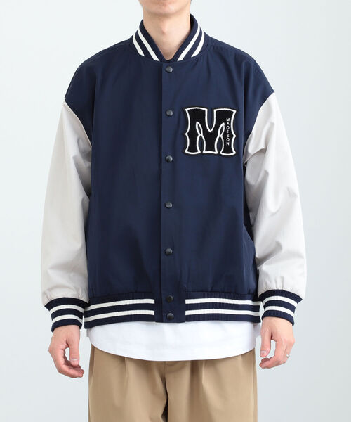 BEAMS HEART(ビームスハート)の「BEAMS HEART / ポリエステル コットン ビッグ スタジャン(スタジャン・メンズ・グレイッシュベージュ/ネイビー・SMALL/MEDIUM/LARGE)」の15枚目の写真