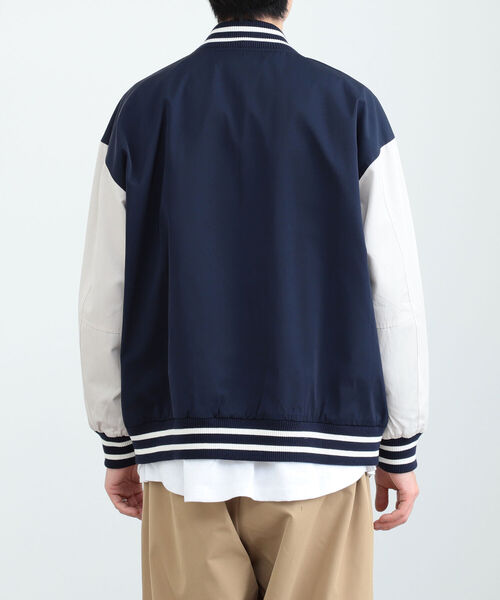 BEAMS HEART(ビームスハート)の「BEAMS HEART / ポリエステル コットン ビッグ スタジャン(スタジャン・メンズ・グレイッシュベージュ/ネイビー・SMALL/MEDIUM/LARGE)」の17枚目の写真