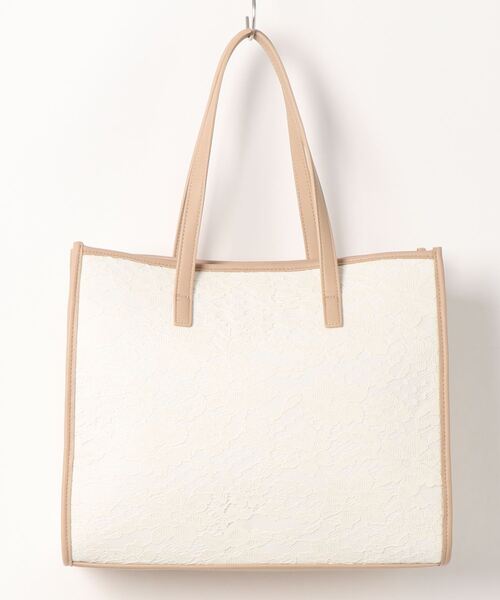 axes femme（アクシーズファム）の「Ａ４レーススクエアトート（トートバッグ・レディース・ブラック/キナリ・MEDIUM）」の3枚目の写真