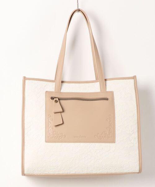 axes femme（アクシーズファム）の「Ａ４レーススクエアトート（トートバッグ・レディース・ブラック/キナリ・MEDIUM）」の8枚目の写真