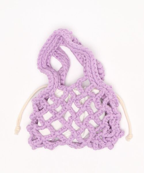 Opinion korean town(オピニオン コリアン タウン)の「Woven fabric mini bag(ハンドバッグ・レディース・パープル/イエロー/オレンジ/グリーン・FREE)」の7枚目の写真