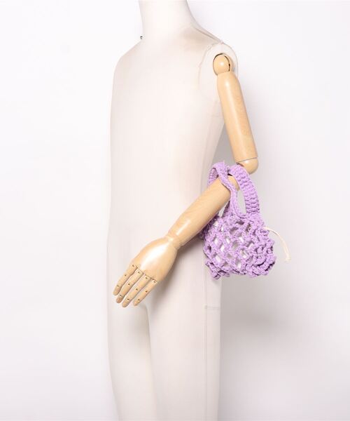 Opinion korean town(オピニオン コリアン タウン)の「Woven fabric mini bag(ハンドバッグ・レディース・パープル/イエロー/オレンジ/グリーン・FREE)」の10枚目の写真