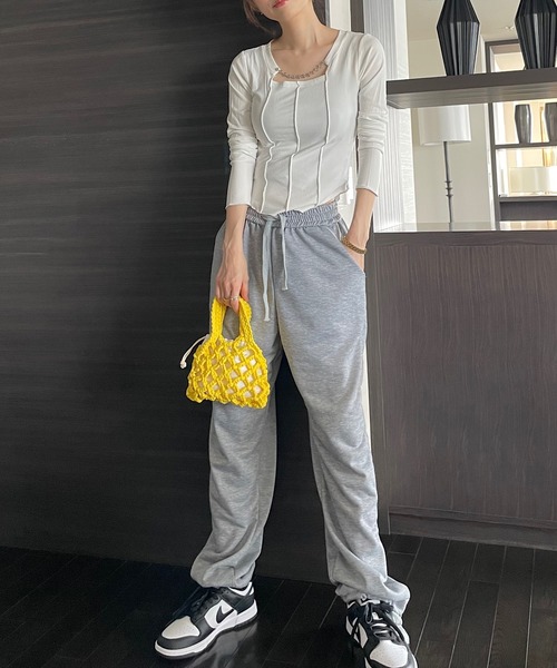 Opinion korean town(オピニオン コリアン タウン)の「Woven fabric mini bag(ハンドバッグ・レディース・パープル/イエロー/オレンジ/グリーン・FREE)」の19枚目の写真