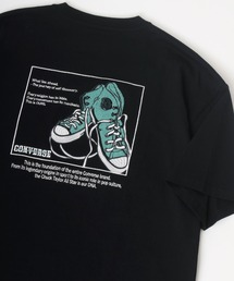 CONVERSE/コンバース ビッグシルエット バック刺繍 オールスター スニーカー イラスト フロント ワンポイント刺繍 Tシャツ