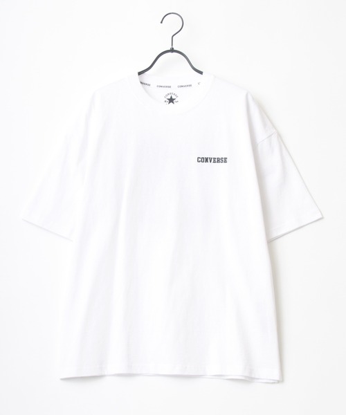 CONVERSE（コンバース）の「CONVERSE/コンバース ビッグシルエット バック刺繍 オールスター スニーカー イラスト フロント ワンポイント刺繍 Tシャツ（Tシャツ/カットソー・メンズ・ホワイト/ブラック/ブルー/グリーン/ホワイト系その他/ブラック系その他/ベージュ系その他/ブルー系その他・LL/M/L）」の10枚目の写真