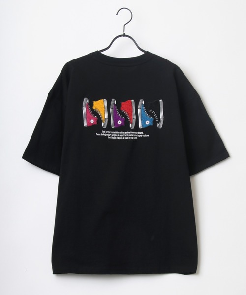 CONVERSE（コンバース）の「CONVERSE/コンバース ビッグシルエット バック刺繍 オールスター スニーカー イラスト フロント ワンポイント刺繍 Tシャツ（Tシャツ/カットソー・メンズ・ホワイト/ブラック/ブルー/グリーン/ホワイト系その他/ブラック系その他/ベージュ系その他/ブルー系その他・LL/M/L）」の17枚目の写真