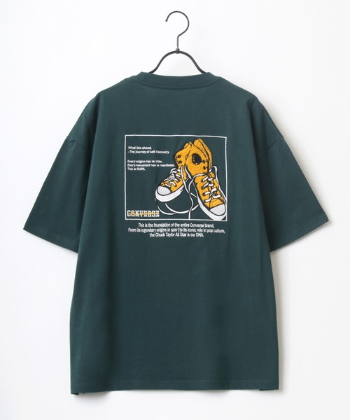CONVERSE（コンバース）の「CONVERSE/コンバース ビッグシルエット バック刺繍 オールスター スニーカー イラスト フロント ワンポイント刺繍 Tシャツ（Tシャツ/カットソー・メンズ・ホワイト/ブラック/ブルー/グリーン/ホワイト系その他/ブラック系その他/ベージュ系その他/ブルー系その他・LL/M/L）」の21枚目の写真