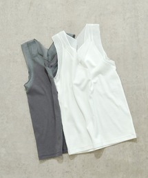 COLLAGE GALLARDAGALANTE | ジャケットとの相性がいい/シアー切替タンク/手洗い可(タンクトップ)