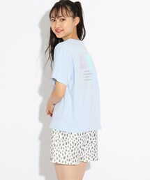 PINK-latte（ピンクラテ）の「◆【コットン100％/毛玉になりにくい】バックグラデBOX Tシャツ（Tシャツ/カットソー・キッズ）」