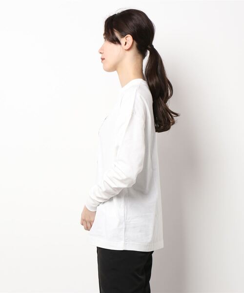 AZUL by moussy(アズールバイマウジー)の「CITY SELECT LONG SLEEVE TEE/シティーセレクトロングスリーブTシャツ(Tシャツ/カットソー・レディース・ライトベージュ/オフホワイト/ブラック・MEDIUM/SMALL)」の4枚目の写真